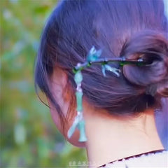 Lunivop Vintage Imitation Jade Bamboo Leaf Hair Stick Hairpin Headwear New Chinese Style Female Acrylic Hair Clasp Hair Accessories