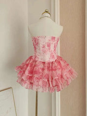 Lunivop French Style Mesh Splicing Women Print Dress Bow Slash Neck Sleeveless Dresses Female 2025 Spring Summer New