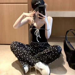 Lunivop Y2K Cami Top with Bow Knot Front Spaghetti Strap Crop Tank Top Summer Women Shoujo Girl Top Outfit