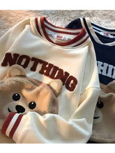 Lunivop Korean Fashion Cartoon Embroidery Sweatshirts Spring Autumn O-Neck Hoodies Women Kawaii Pullovers Female Clothing Tops