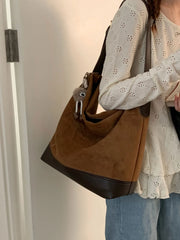 Lunivop New Autumn Winter Korean Tote Single Shoulder Underarm Bags Retro Faux Suede Large Capacity Crossbody Bag for Women