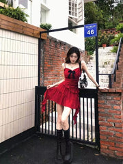 Lunivop Sweet Ruffles Slim Waist Camisole Dress for Women+ Y2k Thin Long Sleeve Cardigan Coat Two Piece Sets 2025 Summer New