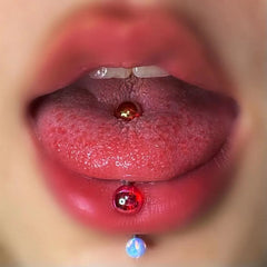 Lunivop Tongue Nail Fashion Acrylic Tongue Ring Piercing Ear Nipple Rings Wear Lip Retro Stud Earring Puncture Jewelry