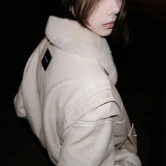 Lunivop Harajuku Fluffy Patchwork Turn Down Collar Coat Y2k Aesthetic Fairy Grunge Pocket Jacket Streetwear Warm Zipper Vintage Outwear