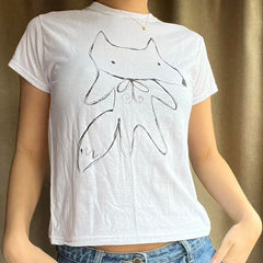 Lunivop Punk Letter Print Cute Crop Tops Y2k Clothes Vintage Women's Streetwear T-Shirts Gothic Grunge Emo Girls Aesthetic Slim Baby Tee