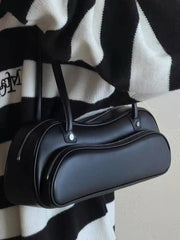 Lunivop High Street Black Underarm Bags Women Versatile Pu Leather Frog Baguette Bag Female Sweet Cool Y2k Handbag Aesthetic