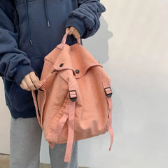 Lunivop Korean Retro Washed Canvas Shoulder Bag Women's Vintage Handbag Casual Cloth Bags