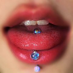 Lunivop Tongue Nail Fashion Acrylic Tongue Ring Piercing Ear Nipple Rings Wear Lip Retro Stud Earring Puncture Jewelry