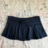 Lunivop American Fashion High Street Thin Casual Skirts Y2k Aesthetic Lace Up Waist Letter Print Pleated Jupe Harajuku All Match Skirts