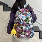 Lunivop Large Capacity Graffiti Pattern Backpacks New In Waterproof Nylon School Bags Colourful Leisure Or Travel Bags Women