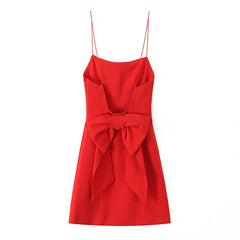 Lunivop Women's Dress Sleeveless Slip Short Dresses Woman Summer Backless Backless Bow Womens Dresses Sexy Party Dresses