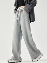 Lunivop Women Loose Vintage Sweatpants High Waist Casual Pockets Wide Leg Pant Streetwear High Quality Retro American Gray Pants