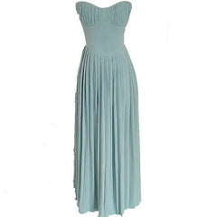 Lunivop Spring And Summer New Delicate Light Blue Strapless Pleated Women Dress Sweet Style Charming Dresses Female