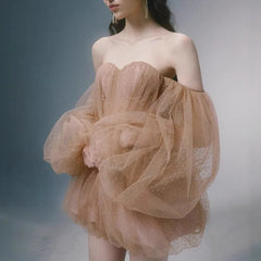 Lunivop Fashion Women Dress Puff Sleeve Slash Neck Solid Color Lace Female Summer Party Dresses New Tide