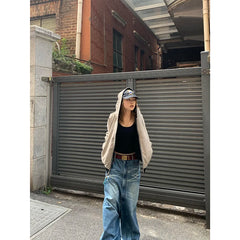 Lunivop Blue Baggy Straight Leg Pants Women Jeans Vintage Y2K 2000s High Waist Fit Washed Denim Pants Hotgirls Streetwear Grunge Clothes