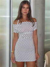 Lunivop Fashion Contrast Backless Mini Dress For Women Bandage Slim Summer 2025 See-Through Y2k Bodycon Dress Female Halter Dress