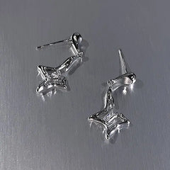 Lunivop Fashion Jewelry Sweet Korean Temperament Metal Star Earrings