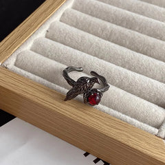 Lunivop Game Love And Deepspace Sylus Cosplay Rings Crow Unisex Adjustable Opening Ring Accessories Jewelry Gifts Halloween Props