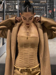 Lunivop Mesh Backless Summer Vest Female Elegant Luxury Patchwork Strapless Solid Slim Streetwear Inner Sexy Y2k Tank Top Women's