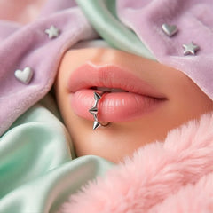 Lunivop Fake Septum Nose Ring Clip On Stainless Steel Non Pierced Nose Cartilage Tragus Helix Lip Jewelry Unisex