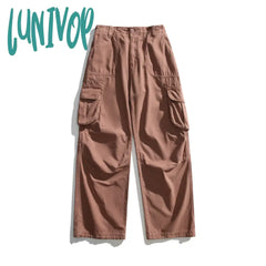 2000s fashion Japanese Retro Autumn Distressed Washed Overalls Casual Large Pocket Men's and Women's Loose Trousers