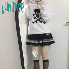 Lunivop 2024 Goth Gothic Skirt Girl Women’s For Summer Harajuku Black Mini Skirts Japanese Emo