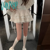 Lunivop 2024 New Kawaii Pleated Mini Skirt For Women Girl Cute Lolita Japanese Harajuku Fashion