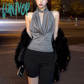 Lunivop 2024 Spring New Grey Simple Loose Casual All-Match Fashionable High Street Sexy Mature