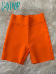 Lunivop 7 Colors Women Summer Sexy Gray Black White Casual Stretchy Bandage Shorts Designer Bodycon