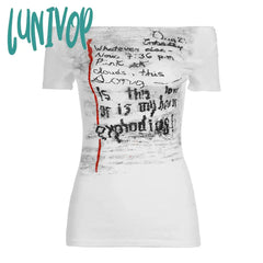 90s streetwear American Street Gothic Blooming Graffiti Printed off-Shoulder off-Shoulder Waist Knitted Top Retro Niche Bottoming Shirt