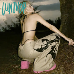 90s streetwear Workwear Ink Style Printing Personalized Design Hot Girl Woven Casual Pants Lazy High Waist Draping Straight Pants