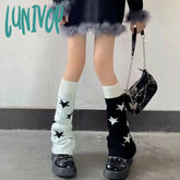 Lunivop Ab Star Knitted Leg Warmers Y2K Gothic Harajuku Women Japanese Socks Hot Girl Accessories