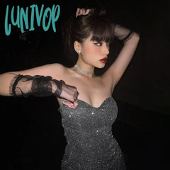 alien invasion dress to impress Style Women's Spring New Fashion Sexy V-neck Tube Top Backless Pleated Dress