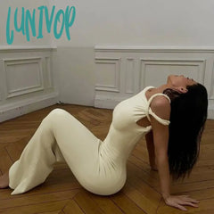Lunivop Asymmetrical Twist One Shoulder Maxi Long Dress Kylie Jenner Outfits Elegant Sexy Summer