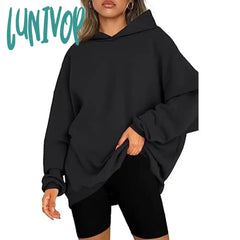 Lunivop Autumn Winter Women Casual Oversized Streetwear Hooded Sweatshirts Korean Fashion Fleece