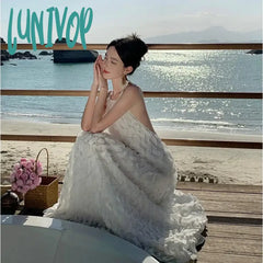 Lunivop Backless Bandage Halter Formal Dress Grunge Women Summer Holiday Fairy Daring Choice Offers