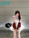 Lunivop Beach Style Y2K Mini Dress Women Casual Sleeveless Strap Even Party Clothing Korean Fashion