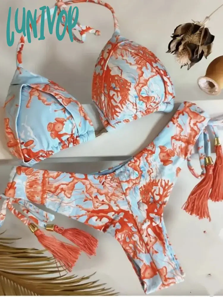Lunivop Bikini Set Women Swimwear Push Up Swimsuit Bottom Print Brazilian Biquini Bathing Suit Swim