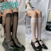 Lunivop Black Calf Women’s Silk Stockings Summer Thin Transparent Anti Hook Thread Cute Sox Socks