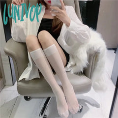 Lunivop Black Calf Women’s Silk Stockings Summer Thin Transparent Anti Hook Thread Cute Sox Socks