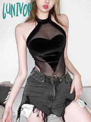 Lunivop Black Perspective Tight Hot Sexy Open Confident Trend Personality High Street Cool