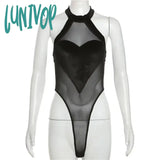 Lunivop Black Perspective Tight Hot Sexy Open Confident Trend Personality High Street Cool