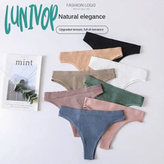 Lunivop Brazilian Panties Cotton Women’s Waist G-String Underwear Female T-Back Underpants Lady