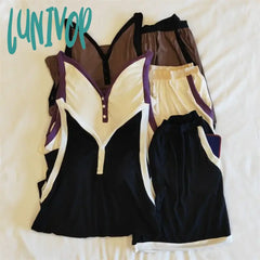 Lunivop Camisole Vest Women With Corset Cushion Pajamas Modal Thin Sports Home Can Go Out Shorts