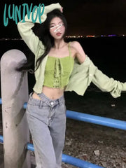 Lunivop Camisole Women Bandage Sexy Simple All-Match Korean Style Hotsweet Ladies Cozy Basics