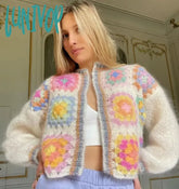 Lunivop Casual Long Sleeve Cardigan Sweater For Women Vintage Ethnic Plaid Autumn Sweaters Knit