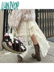 Lunivop Casual Woman Ballet Core Skirt Cute Pleated Coquette Aesthetics Midi Kpop A-Line Gyaru