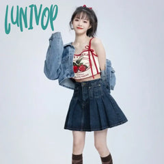 Lunivop Chic Fashion Women Casual Japanese Sweet Cherry Print Slim Camisole Summer Bow Lace Up Thin