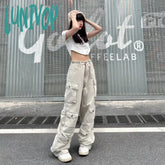 concert outfit American Retro Functional Overalls Women's Ins High Street Fried Street Ruan Handsome Women's Ruan Handsome Pants Fashion