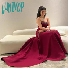 Lunivop Custom Made Beaded Sweetheart Prom Dresses Elegent Evening 2024 Large Hem Girls Dancing